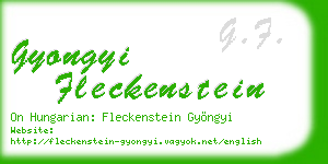 gyongyi fleckenstein business card