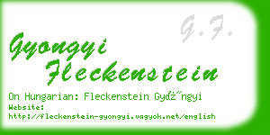 gyongyi fleckenstein business card
